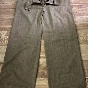 Wide-Leg Brown Trousers